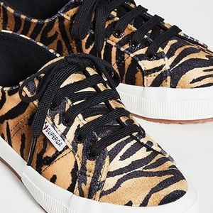 NEW Superga 2750 Fanvelvetw COG Zebra Sneakers 🖤